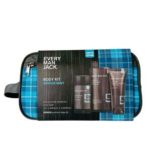 Every Man Jack Winter Mint Body Kit with Premium Dopp Bag - Limited Edition
